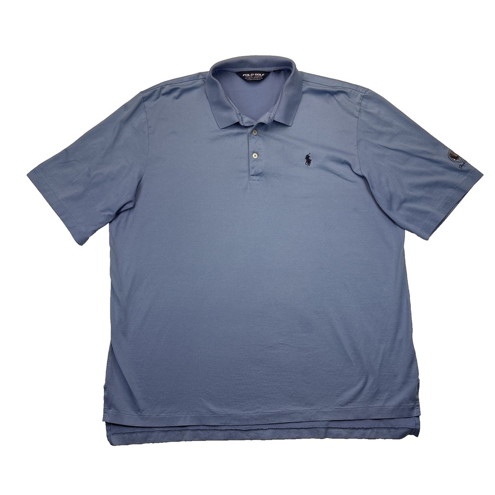 Polo Golf Ralph Lauren Shirt Mens XL Blue Shoal Creek Country Club Pima Cotton
